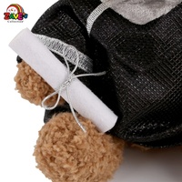 Ours en peluche personnalisé Zaves pour couple, avec toge de graduation noire, cadeau de remise de diplôme pour étudiant