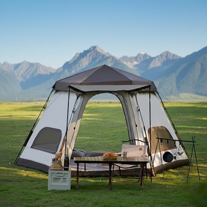 Carpa de <span class=keywords><strong>Camping</strong></span> Familiar, Impermeable, Resistente al Viento, Portátil, Fácil de Instalar, Gran Espacio, Dos Habitaciones, para 4-6 Personas, de Oxford - Product Image 1