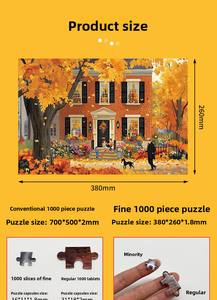 Rompecabezas <span class=keywords><strong>de</strong></span> paisaje <span class=keywords><strong>de</strong></span> madera <span class=keywords><strong>de</strong></span> 1000 piezas personalizable, juguete educativo para niños y juego para aliviar el estrés, pintura <span class=keywords><strong>de</strong></span> fama mundial, género neutro - Product Image 4
