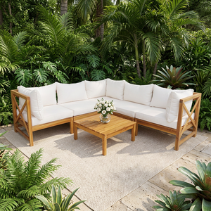 Modern Traditional Chesterfield Wood Sofa Bed Set Apartment Villa Hotel <b>Outdoor</b> Living Room Furniture Foldable Modular - Product Image 1
