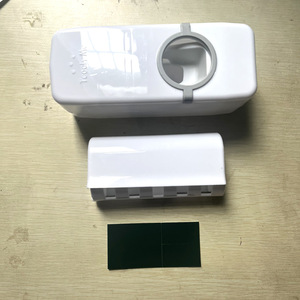 Wholesale 2026 Eco-Friendly Automatic <b>Toothpaste</b> <b>Dispenser</b> and Holder Two-piece Plastic Bathroom Wall Accessories - Product Image 5