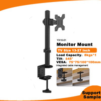 En stock, support vertical pour moniteur de bureau double écran LCD de 13 à 32 pouces, compatible avec 2 écrans