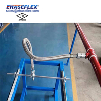 Tuyau flexible en acier inoxydable SUS304 certifié FM, 1 pouce, pour raccord de goutte-à-goutte d'incendie, 200 psi, filetages NPT/BSPT