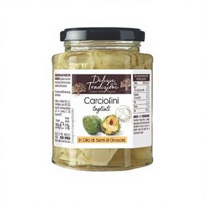 Delicias Tradicionales, Corazones de Alcachofa Picados en Aceite de Oliva, 314 ml x 8 Unidades, Salado - Product Image 1