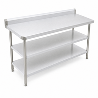 Table de travail en acier inoxydable 201/304 pour cuisine commerciale, table de préparation