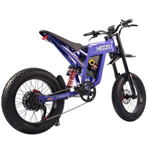 Bicicleta Eléctrica Todoterreno con Suspensión Completa, 70 km/h, 1500 W, Batería de 30 Ah, Cuadro de Aluminio, Neumáticos Anchos HEZZO D5, para Adultos, Producto Más Vendido - Product Image 4