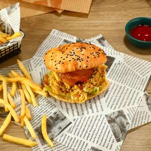 200PCS Papier d'emballage pour sandwichs, imprimé journal, résistant à la graisse, avec revêtement de cire sèche, pour traiteur, 30*40CM - Product Image 2