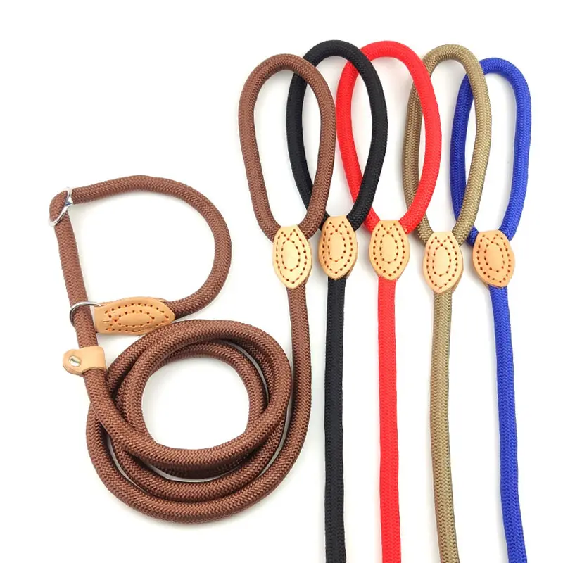 Multi-color let-proof manual retractable bite proof large dog leash chain pet leash