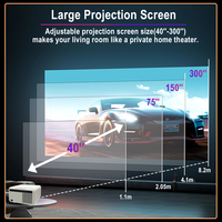 Véritable Projecteur Vidéo 4K 1500 ANSI avec Écran Miroir, Projecteur de Cinéma Intelligent Android 12, Mini-Projecteur Cubelite 4K 1080P