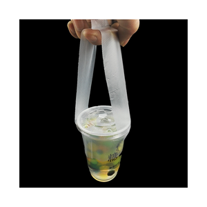 Taza de té de burbujas de plástico desechable, bolsa de transporte para llevar café - Product Image 5