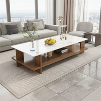 Table basse compacte pour le thé et le café, design nordique moderne, verre trempé transparent, rangement durable, meubles de salon pour la maison