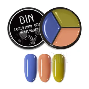 BIN Bright Color Nail Cream Creamy Gel Polish Set Solid Pudding Gel Nail Paints Ice Cream Uv Led Gel Polish Kit