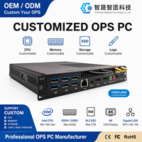 Computadora Intel OPS Personalizada |   CPU-i3/i5/i7/i9/Ultra  RAM-DDR3/DDR4/DRR5 128G/256G/512GB/1TB NVMe SSD Personalización del Logotipo de BIOS