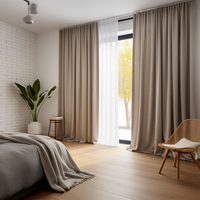 Cortina opaca para ventanas Cortinas opacas de diseño de lujo para sala de estar