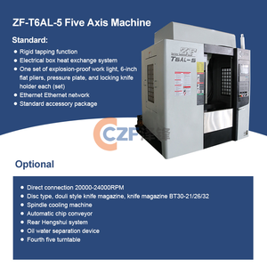 대만 스핀들 BT30 CNC 밀링 머신 자동 공구 교환기 T6AL-5축 CNC 수직 드릴링 가공 센터 - Product Image 2