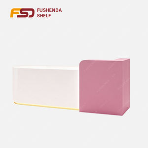 Mostrador de Recepción Curvo de Diseño Moderno y Lujoso para Salón de Belleza, para Organización y Capacitación, para Mostrador de Caja, Tiendas de Ropa - Product Image 4