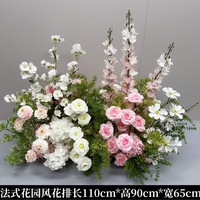 ODIS - Decoración Floral Hecha a Mano para Bodas de Primavera, Orquídeas Cymbidium Artificiales Personalizadas, Camino de Flores Estilo Mori para Bodas