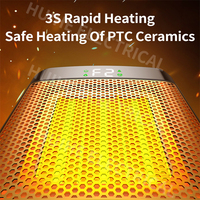 Chauffage de flamme à expansion rapide de cheminée de bureau Portable 1000W avec élément chauffant PTC Contrôle du thermostat Protection contre la surchauffe