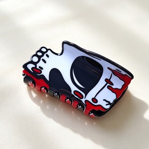 Pince à cheveux en PVC Halloween, motif Clown diabolique, style requin, amusante, fantaisie, personnalisée, <span class=keywords><strong>accessoire</strong></span> décontracté pour chignon - Product Image 1