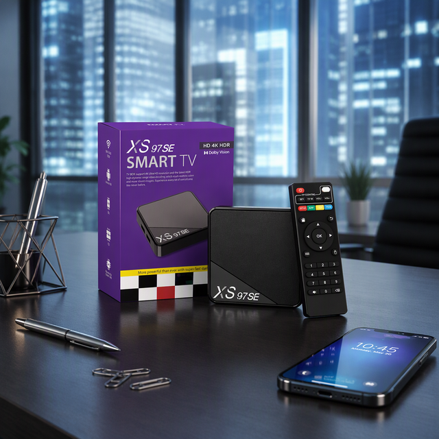XS97 SE Android TV Box 4K HDR 2GB/16GB 2.4G+5G WiFi Voice Remote Streaming Player