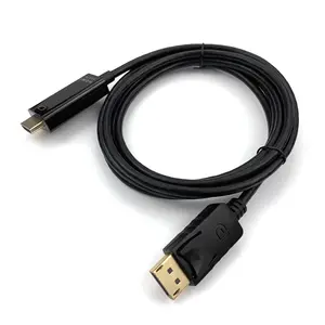镀金4K 6英尺DP至HDMI公对公视频电缆显示端口至HDMI电缆，用于显示器和投影仪