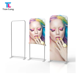 Funda De Almohada portátil TianLang, tela de tensión, tela de tensión en forma de S personalizada, muestra soporte de fondo de evento ajustable con logotipo - Product Image 4