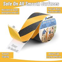 Étanche Jaune Noir Couleur Offre Spéciale PVC Avertissement Escalier de Sécurité 5cm X 10m Ruban Antidérapant Industriel