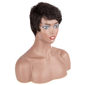 Joedir-Perruque Brésilienne <span class=keywords><strong>Courte</strong></span> Ondulée <span class=keywords><strong>Cheveux</strong></span> Naturels <span class=keywords><strong>pour</strong></span> Femme Noire - Product Image 1