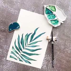 <span class=keywords><strong>Palette</strong></span> d'<span class=keywords><strong>aquarelle</strong></span> en <span class=keywords><strong>porcelaine</strong></span> <span class=keywords><strong>Palette</strong></span> d'<span class=keywords><strong>aquarelle</strong></span> en <span class=keywords><strong>porcelaine</strong></span> <span class=keywords><strong>Palette</strong></span> de céramique professionnelle d'artiste de feuilles de 5,5 pouces (céramique fine) - Product Image 4