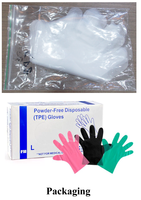 Gants jetables résistants et imperméables, fins, en plastique, personnalisables pour usage domestique, services OEM disponibles
