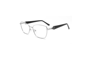Montures de lunettes de prescription en acier inoxydable <span class=keywords><strong>ESquare</strong></span> personnalisées pour femmes 2025 lunettes optiques en métal oeil de chat myopie LE8853 - Product Image 3
