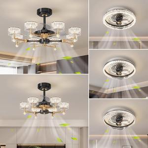 โคมไฟพัดลมเพดานสไตล์อิตาเลียนหรูหราทันสมัย รุ่นใหม่ปี 2025 ระดับไฮเอนด์ - เหมาะสำหรับห้องรับประทานอาหารและห้องนอน - Product Image 1