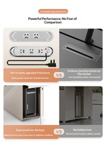 Ensemble bureau et chaise de travail individuel en PVC au design moderne et épuré, poste de travail informatique en îlot simple