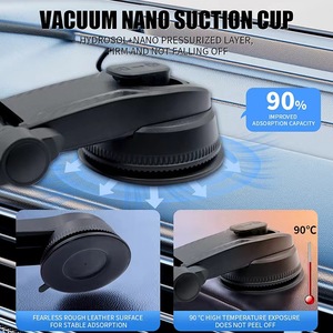 Soporte para teléfono de coche, soporte para rejilla de ventilación, plástico negro, multifunción, tipo clip para salpicadero 985A - Product Image 3