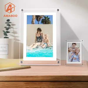 AMABOO sanat seksi döngü oynatma Video Mp4 akrilik dijital fotoğraf çerçevesi resimleri resim 7 inç 256MB-8GB 1024*600 JPG,BMP plastik