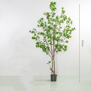 High Simulation Natural <strong>Artificial</strong> Lemon Tree Plant Miniature Green <strong>Bonsai</strong> Made China for Christmas Halloween Decor Plastic Silk - Product Image 5