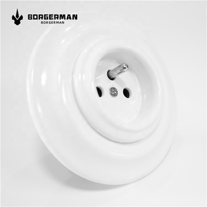 Borgerman Vente en Gros, <span class=keywords><strong>Prise</strong></span> Murale Électrique à Encastrer en <span class=keywords><strong>Porcelaine</strong></span> Française pour la Maison, Prises Européennes en Céramique - Product Image 2