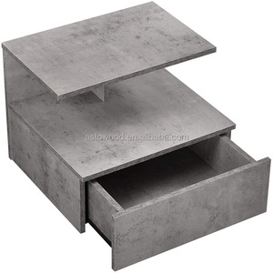 <span class=keywords><strong>Comodino</strong></span> galleggiante in legno moderno durevole all'ingrosso con cassetto appartamento camera da letto a parete mensola di stoccaggio - Product Image 5