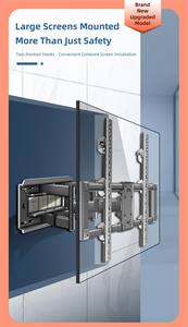 حامل تلفزيون حائطي Swelix DY999S قابل للتعديل والدوران بذراع مفصلي كبير الحجم مع إمكانية الإمالة وحركة كاملة لشاشات 55-100 بوصة - Product Image 6