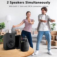 Adaptateur Bluetooth NFC BR06 Récepteur Audio Sans Fil V5.2 AUX 3.5MM RCA avec Carte TF/Clé USB Matériau Plastique