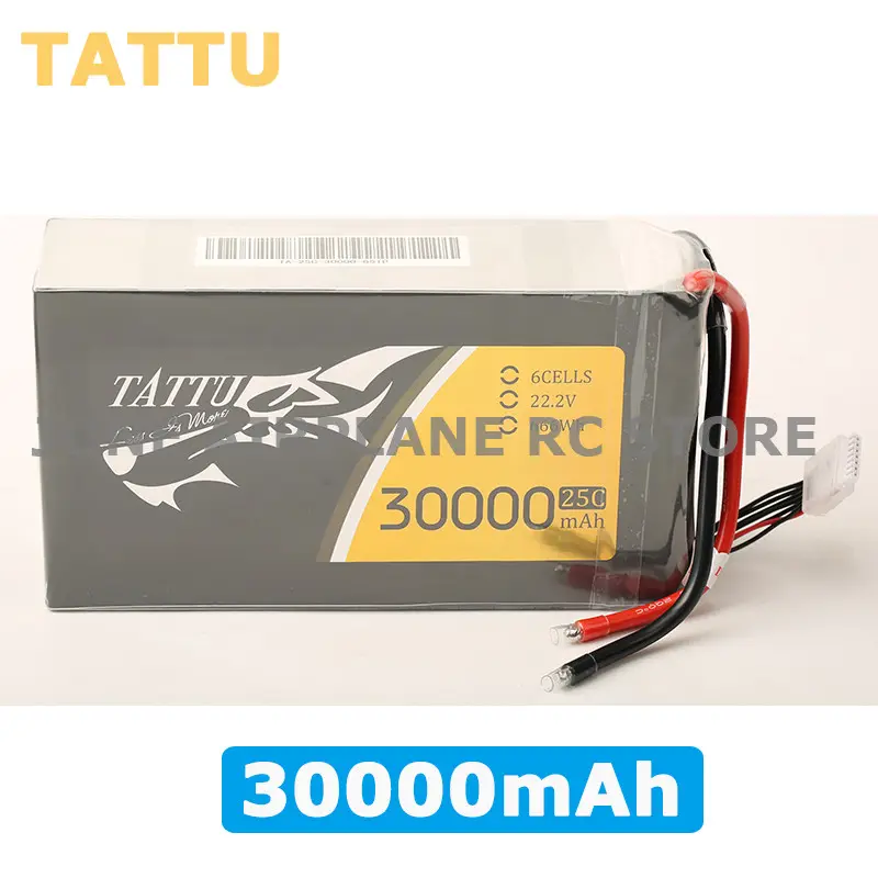 TATTU 30000mAh 22.2V 6S LiPO 배터리 버스트 25C 큰로드 Multirotor FPV 드론 Hexacopter Octocopter