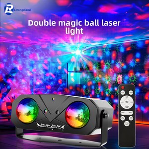 Projecteur LED Laser Double Tête Boule Magique 3-en-1 IP65 pour Scène <span class=keywords><strong>Disco</strong></span> DJ avec Effets Ciel Étoilé et Vague Océanique - Product Image 3