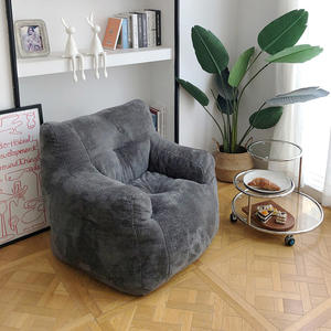 Canapé en mousse haute densité, canapé paresseux compressé, canapé moderne, fauteuil pouf en tissu pelucheux - Product Image 1