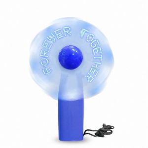 พัดลมมือถือแบบพกพาขนาดเล็ก รุ่นใหม่ พร้อมไฟ LED แสดงข้อความแบบกำหนดเองได้ ใช้แบตเตอรี่  พร้อมไฟส่องสว่าง - Product Image 1