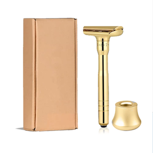 Custom Adjustable Face Body Hair <strong>Single</strong> Shaver Double <strong>Edge</strong> Blades <strong>Razor</strong> For Men With Stand Base - Product Image 1