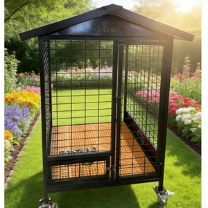 Villa de luxe pliable et étanche pour petits animaux, avec toit <span class=keywords><strong>en</strong></span> fer, design rotatif, facile à nettoyer, fermeture push-up, style moderne, <span class=keywords><strong>en</strong></span> bois - Product Image 2