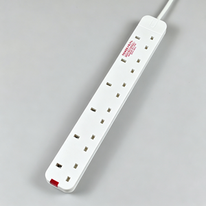 Factory Supply 3-6 Outlet UK Standard Electric Surge Protector Power Strip 10A 250V Power <strong>Socket</strong> <strong>Extension</strong> 3-6AC <strong>Extension</strong> Board - Product Image 3