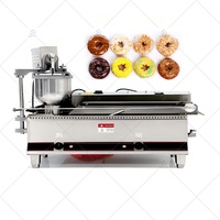 Mini 220v/50-60hz électrique Double rangée beignet friteuse entièrement automatique Double rangée beignet fabricant pour la farine et le lait nouvel état