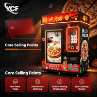 Distributeur automatique de pizzas YCF résistant aux intempéries, en acier thermolaqué, avec nettoyage automatique, retour de monnaie, surveillance à distance et fonctions multiples