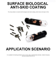 134,2 kHz ICAR EM4305 etiquetas de vidrio RFID implantables 1,25x7 1,4X8 2,12x12mm mascota perro gato ganado microchip para animales
